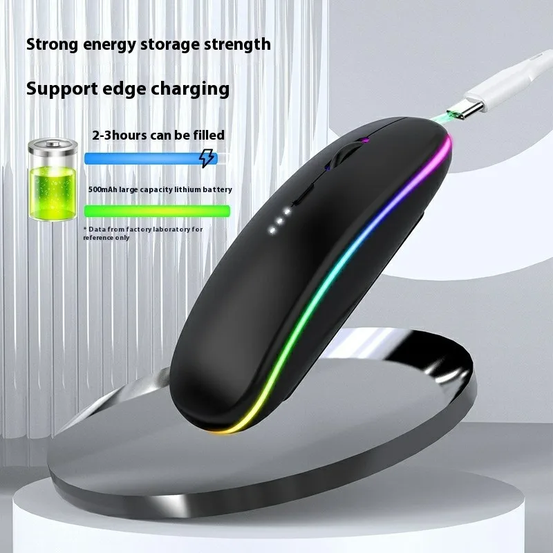 LED Wireless Mouse For Laptop Tablet PC Bluetooth RGB Rechargeable Mouses 2.4G+Bluetooth Silent Mice Backlit Gaming Mouse wireless mouse gaming mouse