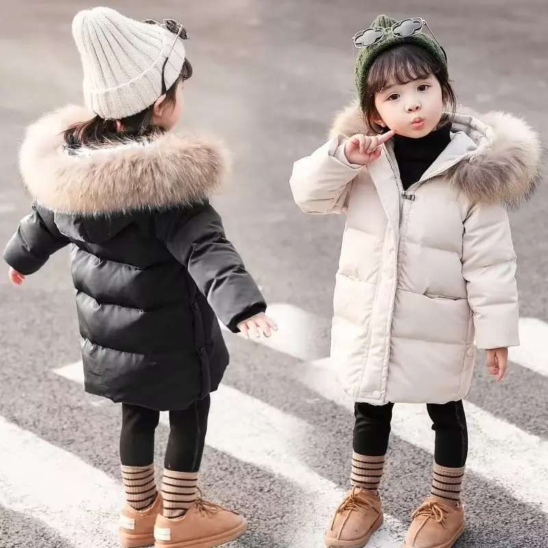 Down Jacket Waterproof Hooded for Girls Winter