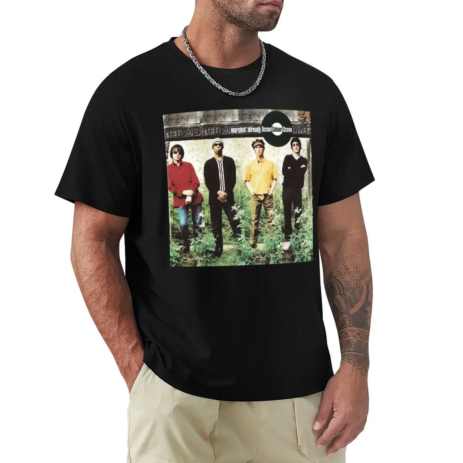 

OCEAN-COLOUR SCENE MARCHING T-Shirt customizeds heavyweights sublime mens white t shirts