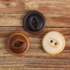 6pcs Matte 2025 New Corozo Buttons Reddish Brown White Black Scorched Fish Eye Sewing A 1