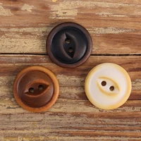 6pcs Matte 2025 New Corozo Buttons Reddish Brown White Black Scorched Fish Eye Sewing A 1