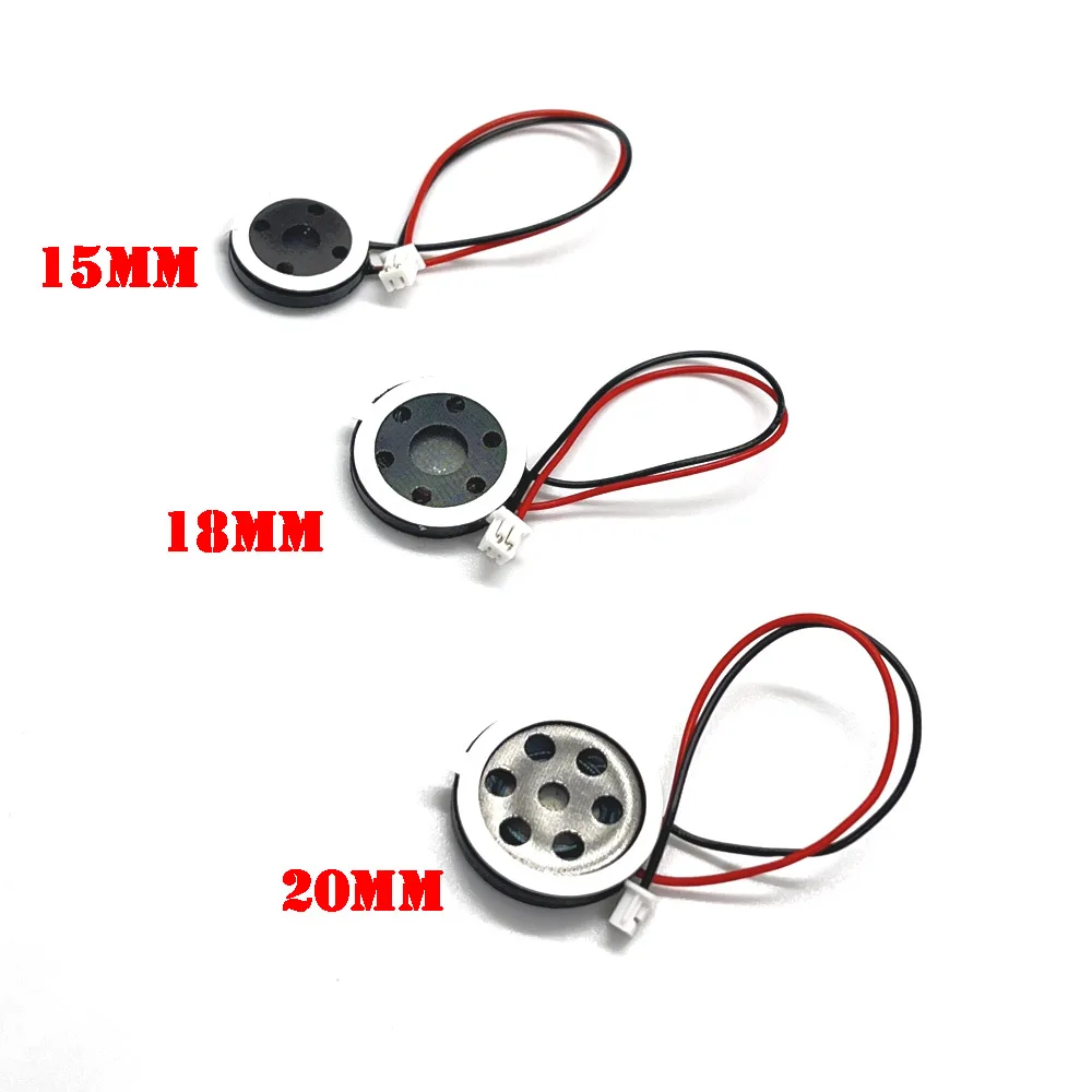 

1pcs 8 Ohm 1W Round speaker square small cavity notebook computer 15MM/18MM/20MM ultra-thin box speaker Thickness 8ohm
