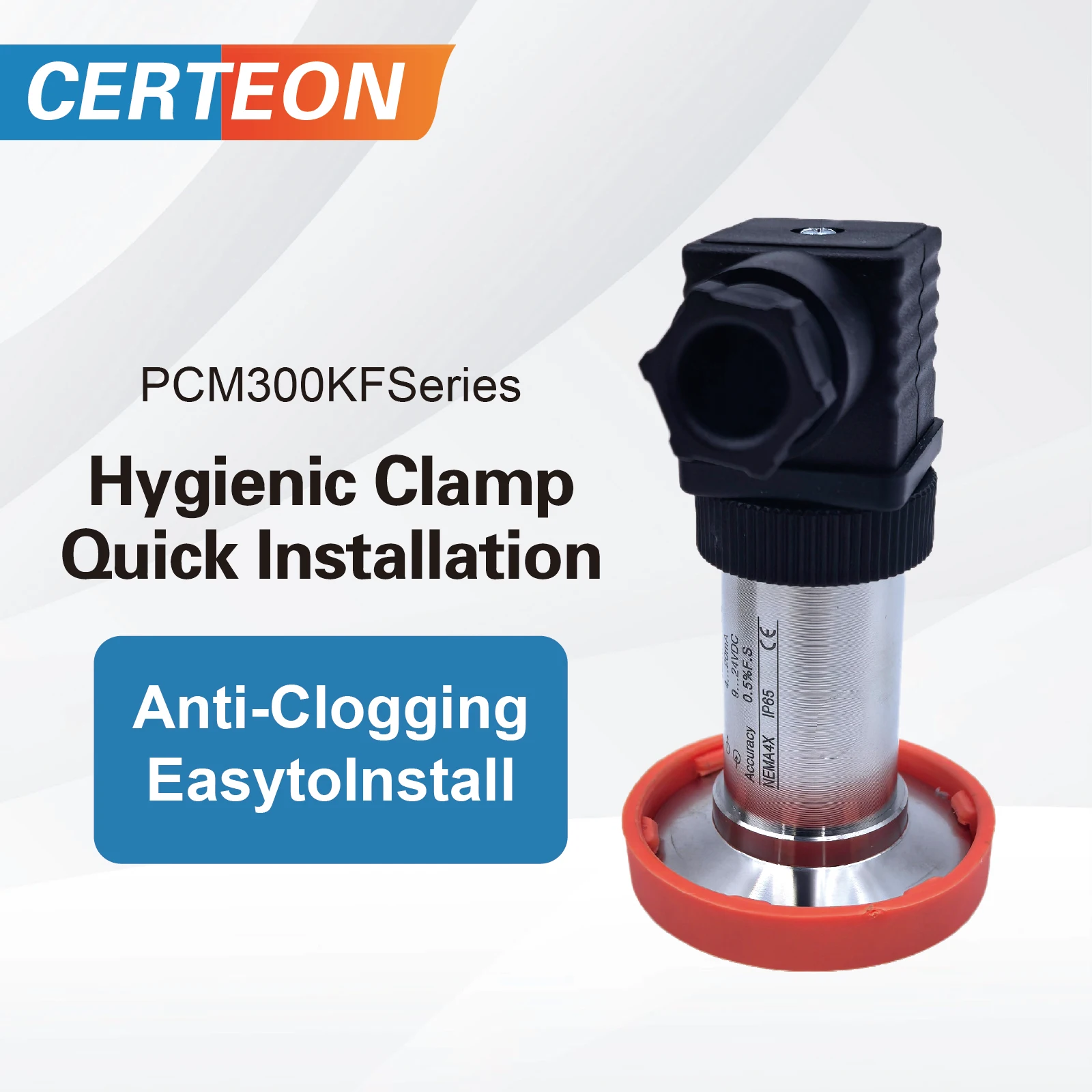 Clamp Pressure Transmitter Tri-Clamp Hygienic Pressure Sensor Sanitary Food Grade Stainless Steel Transmitter