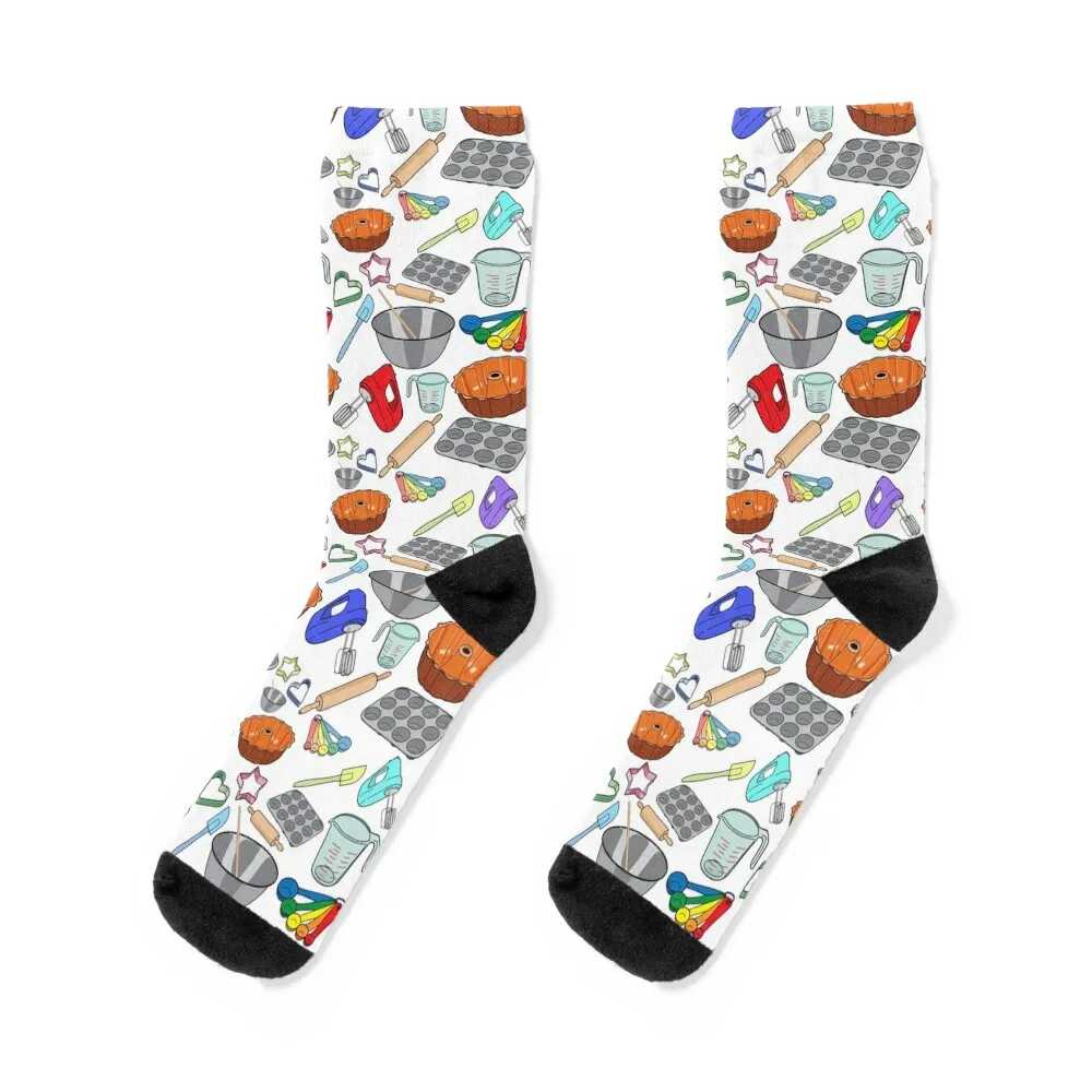 

Fun Baking Tools Illustrations Pattern Socks new in's short ankle Socks Male Women's
