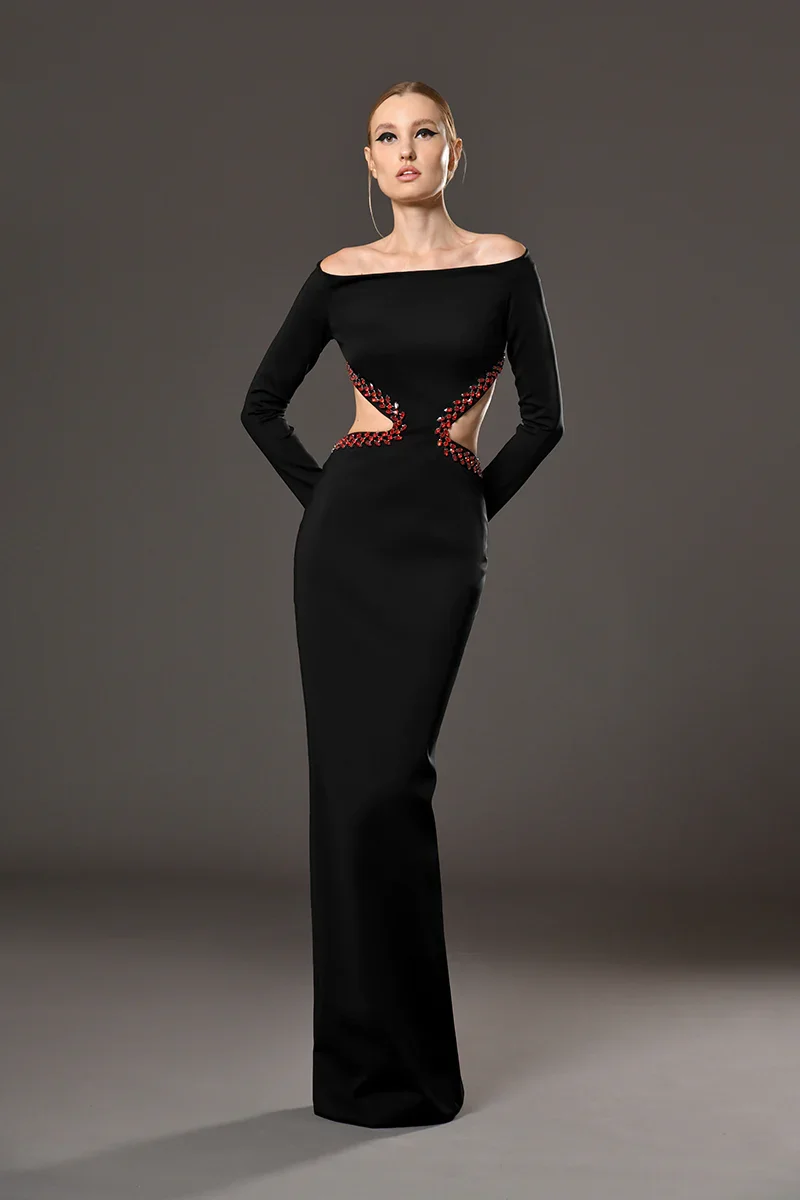 

New Fashion Women Elegant Luxury Back Hollow Long Bandage Dress Formal Occasion Birthday Evening Cocktail Party Dresses Vestidos
