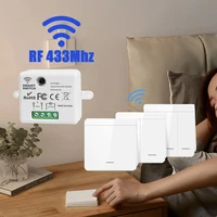 86 Wireless Smart RF 433Mhz 100-220V Wall Panel with Remote Control Mini Relay Receiver Home Led Light Lamp Switch