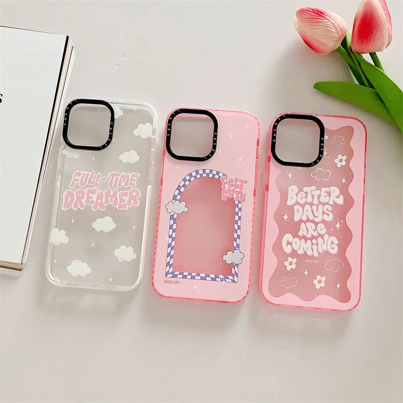 Casetify Pink English For Apple 14/13/12/11/x/xr/xs Apple 14/13/12/11