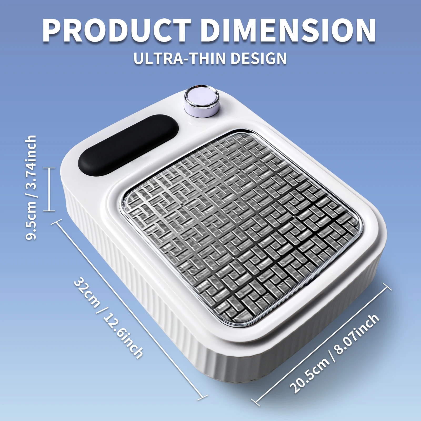 Professional Nail Vacuum Cleaner Low Noise Nail Gel Art Collector Reusable Filtered Polish Collector Salon Equipment