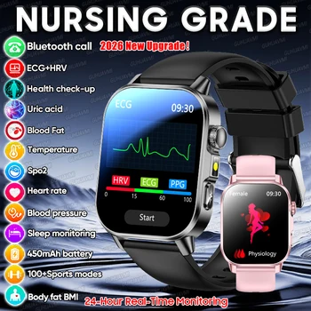 Nuovo Smartwatch 2026 con ECG+PPG per Diagnosi Salute, Analisi Corporea, Pressione Sanguigna, Lipidi, Acido Urico, Tracker Salute Donna/Uomo