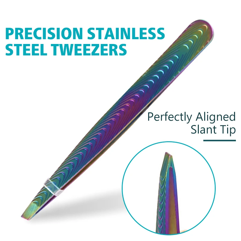 Women Professional Eyebrow Tweezer Trimmer Men Beard Eyelash Brow Stainless Hair Removal Clip Plucker For Face Lash Makeup Tools 2