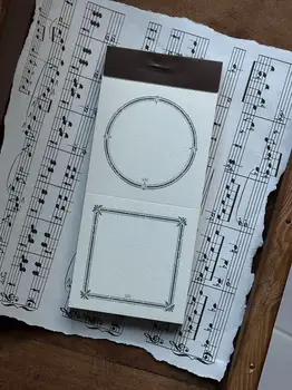 Loidesign Vintage Frame-etichetta Sigillo di cera Blocco note Memo Set Planner Fai da te Scrapbooking Creazione di carte Decorazione