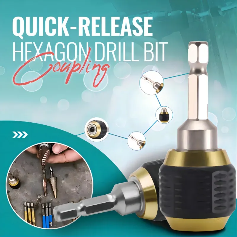 Quick-release Hexagon Drill Bit Coupling 50mm 150mm Hexagon Shank Quick Release Coupling Power Tool Accessories Drill Adapters