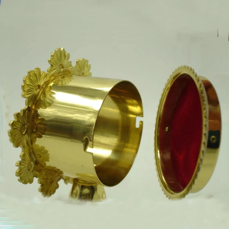 Holy Brass Monstrance High Polished Reliquary Home Decoration Or Church Supplies