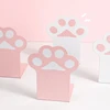 1 Pair Metal Desktop Bookends Support Cartoon Paw Book Ends Book Stopper Non-Skid For Shelves Office Home Library 4