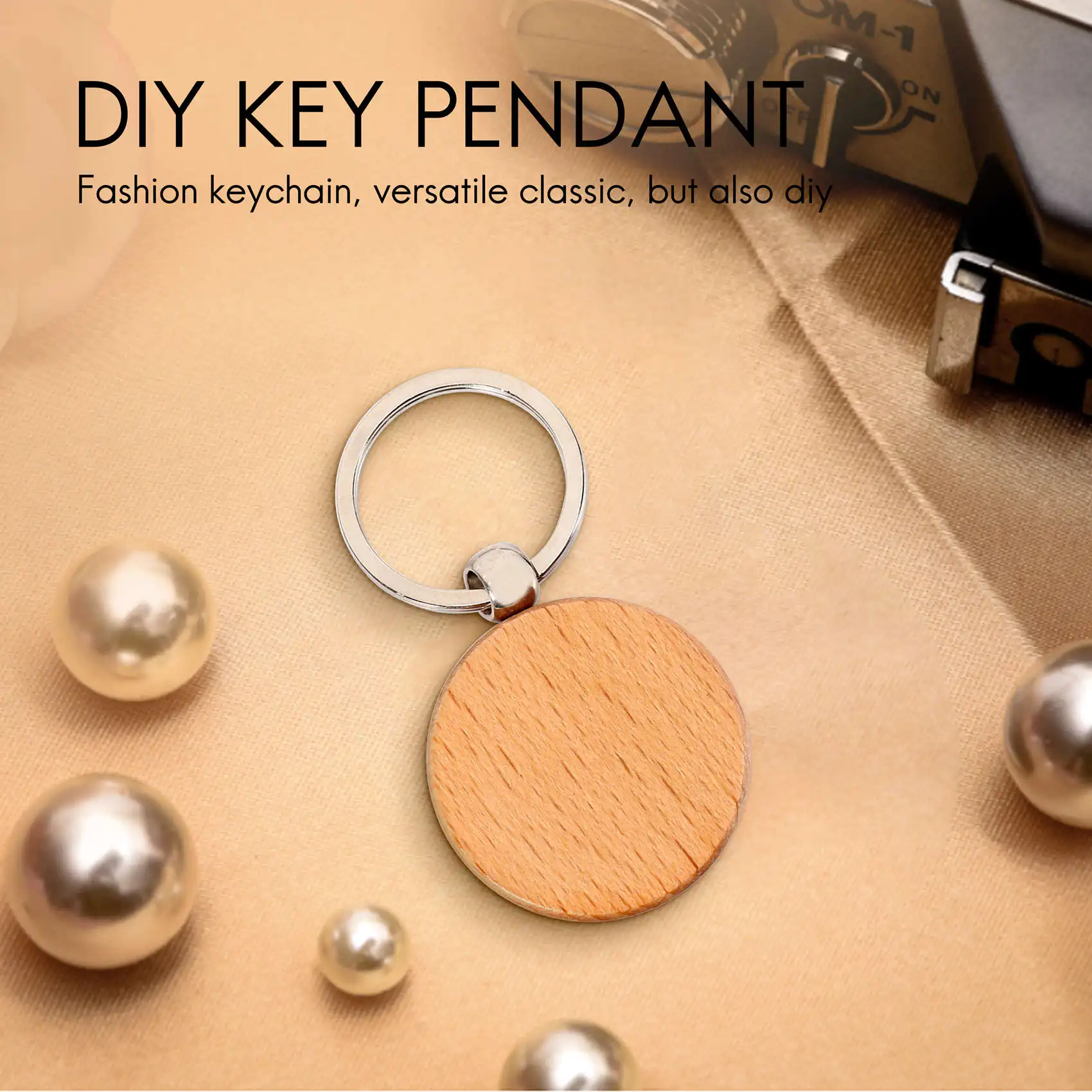 빈 원형 나무 키 체인, DIY 나무 키 체인, 키 태그 선물, 20 개