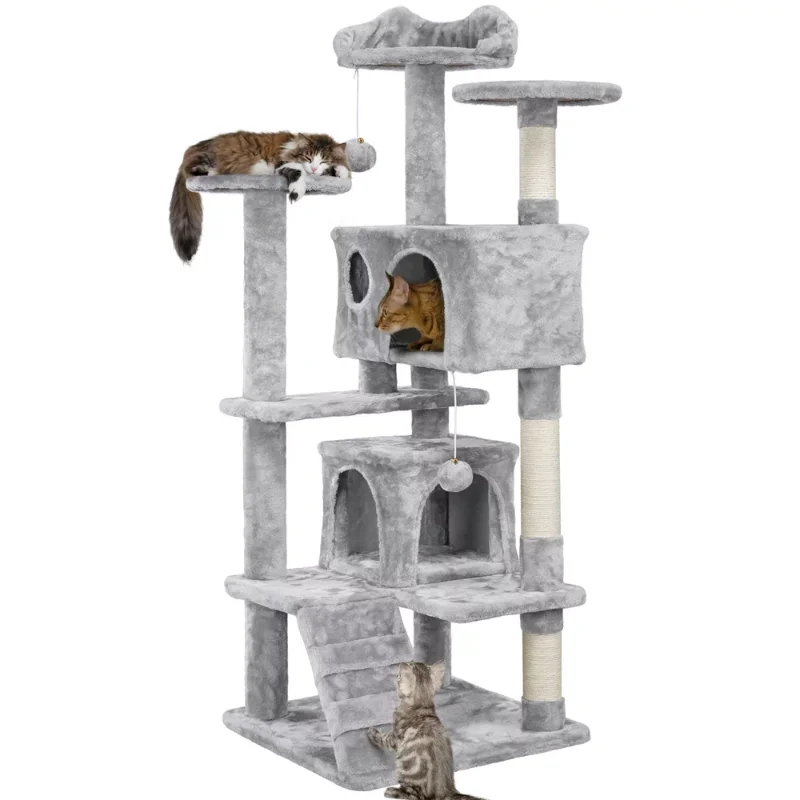 Light Gray Cat Tree | Light Gray Cat Tower | Best Cat Tree House