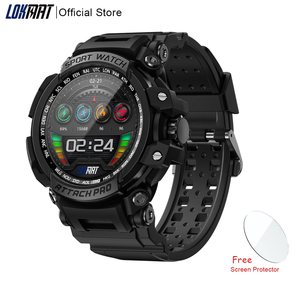 

LOKMAT ATTACK Pro Sport Smart Watch Fitness Tracker Waterproof Smartwatches Touch Screen Heart Rate Monitor for Android Phone