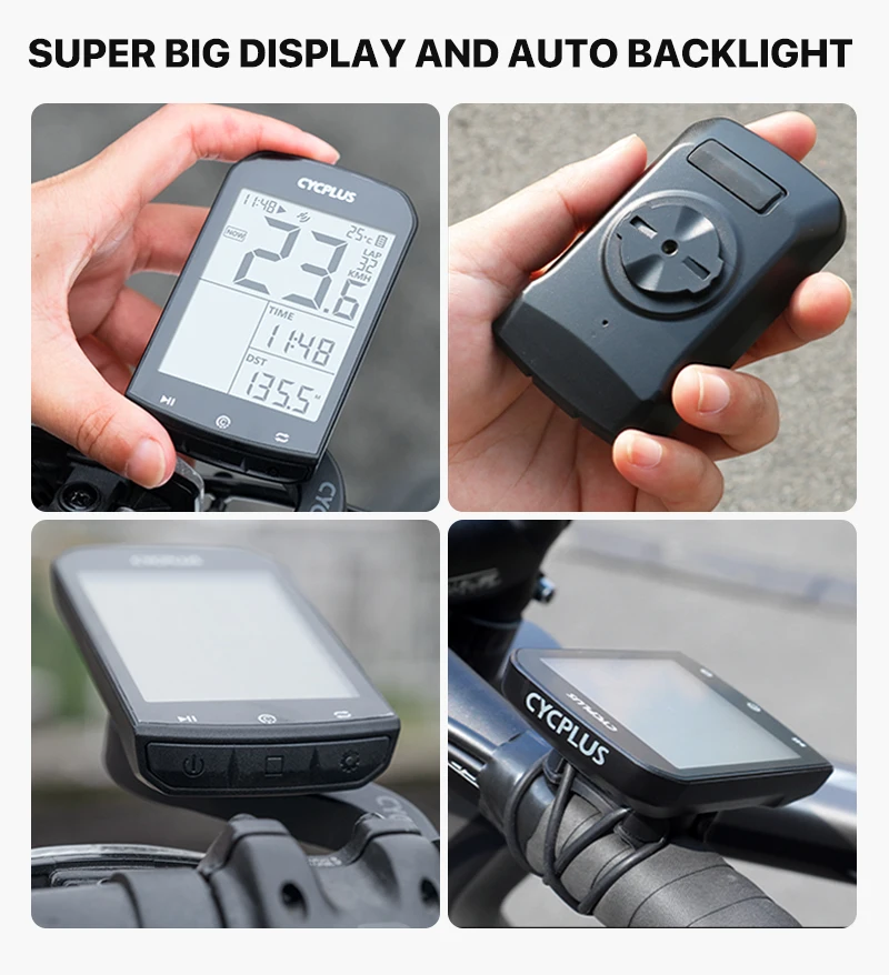 GPS-Fahrrad computer drahtlos Cycplus M1 Wasserdichte Tachometer Kilometer zähler Ameise + Bluetooth 5,0 Fahrrad Fahrrad zubehör – Detail 2