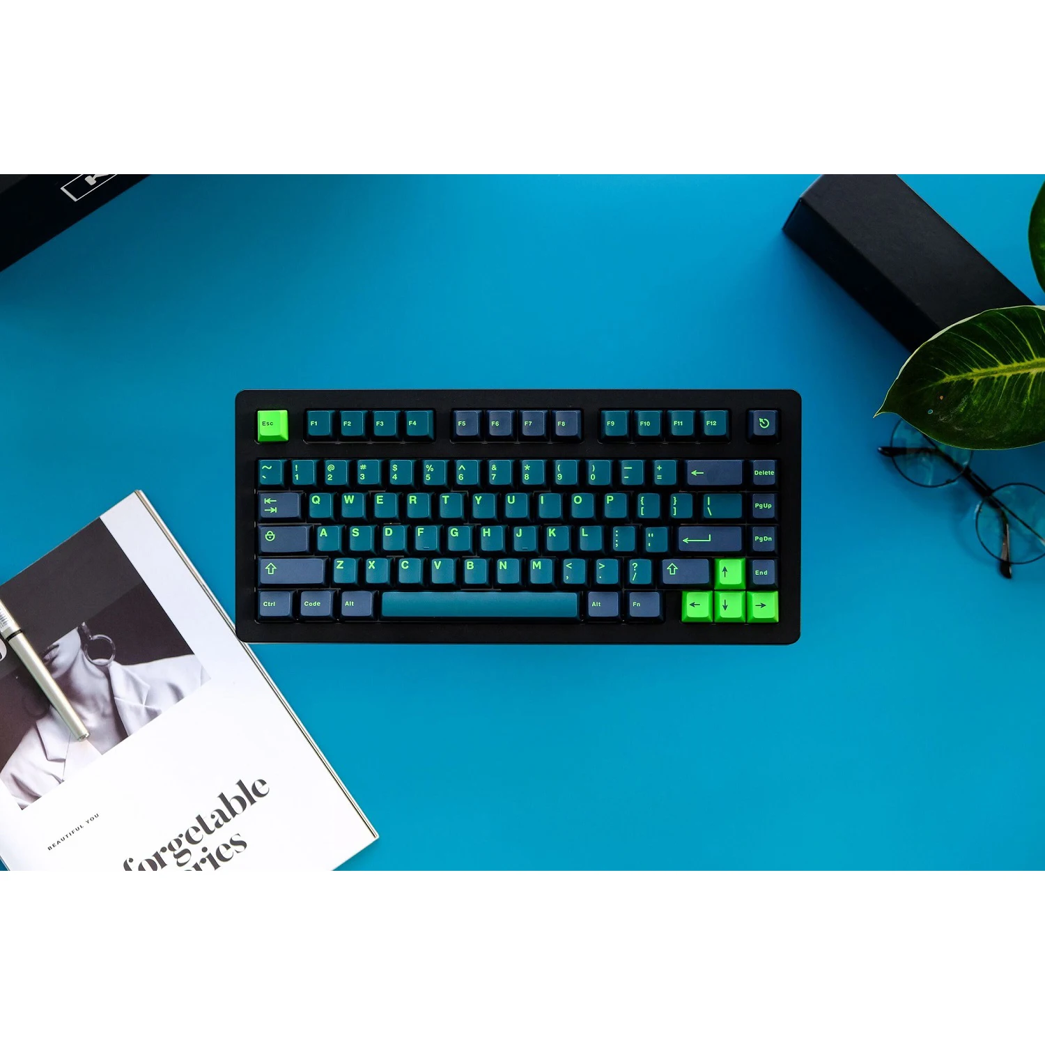 

253 Keys Wavez Keycaps for Mechanical Keyboard AF Icon ABS Double Shot Cherry Profile Green Fit 61 68 75 84 87 96 980 100 GK61
