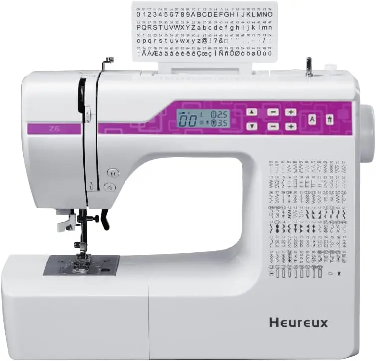 Sewing Machine Computerized and Quilting 200 Built-in Stitches LCD Display Z6 Automatic Needle Threader Twin Needle Purple