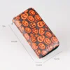 Halloween Pumpkin Print Long Wallet Zipper Around Credit Card Holder Gothic Clutch & Coin Purse For Women 5