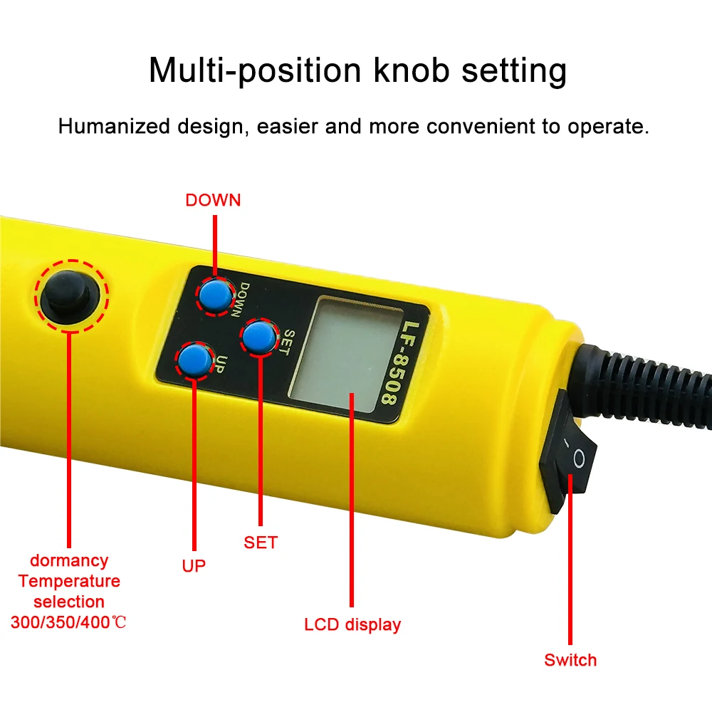 110V 220V Hot Air Gun LED Soldering Station Temperature Adjustable Digital Hair Dryer For Soldering Heat Gun welding Repair Tool 4