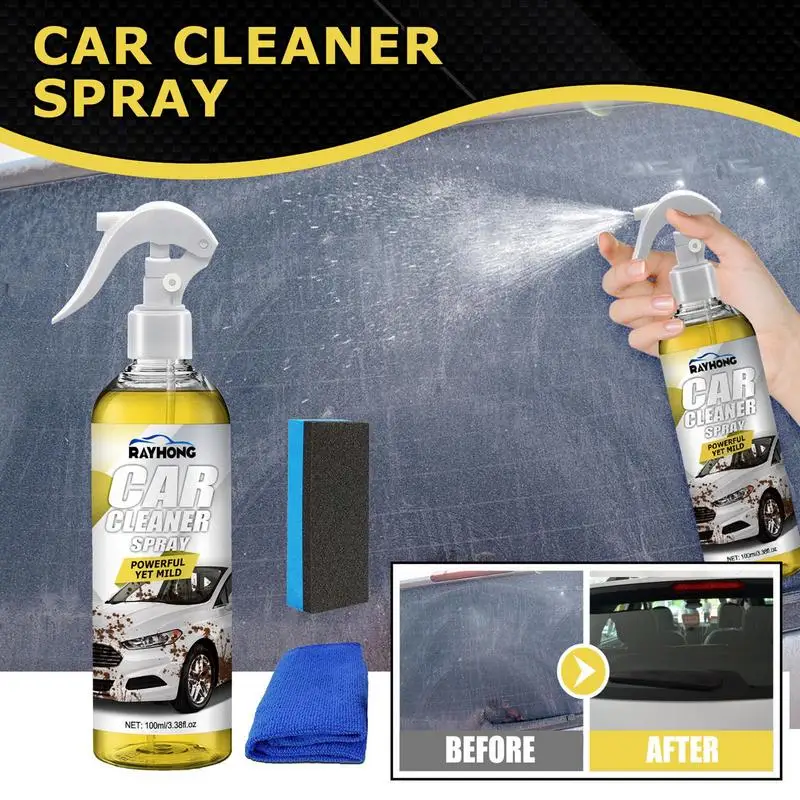 

Car Seat Cleaning Spray High Protection Auto Leather Cleaner With Sponge Towel Liquid Car Nano Spray Vehicles Seat Dust Remover