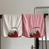 Strawberry Embroidery Face Towel Couples Cute Daily Ins Home Household Strong Absorbent Soft Coral Fleece New Simple Microfiber 2