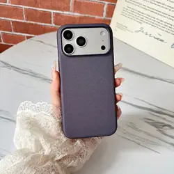 Luxury Techwoven Fabric Magnetic Phone Case - Premium Shockproof Hard Cover with Magsafe Compatibility - iPhone Air (Dark purple)