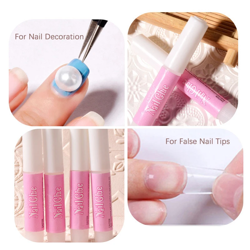 5-50pcs Nail Glue Acrylic False Nail Tips AdhesivGel Fast-Dry Extension Super Bond Nail Rhinestones Charms False Nails Mini Glue 5