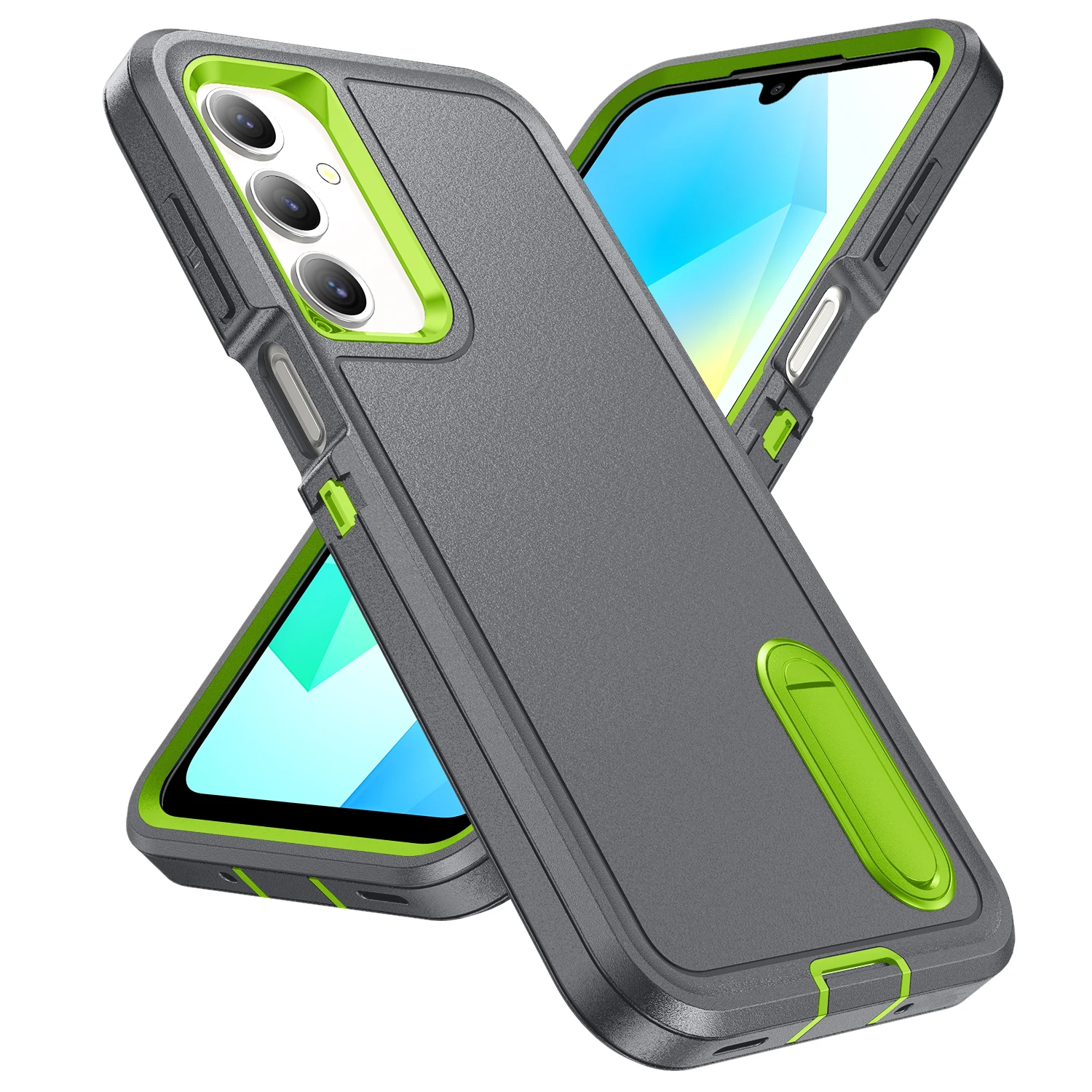 Rugged Military Hard Case with Kickstand - Premium Protection Back Cover