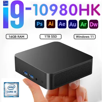 2026 Mini PC Intel Core i9 10980HK Computer Windows 11 16GB 32GB 1TB 2TB 4K Gaming Computer WiFi6 USB Portable Mini Desktop PC 1