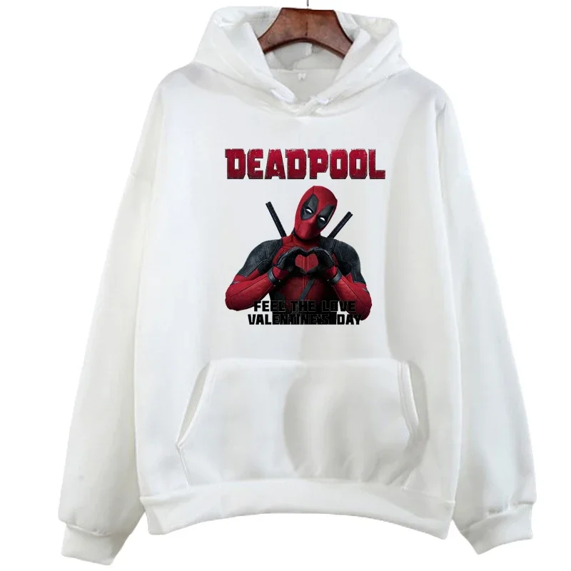 

Marvel The Avengers Superhero Deadpool Sweatshirt Disney Cartoon Hoodies Women Casual Pullover Tops Harajuku Aesthetic Clothes