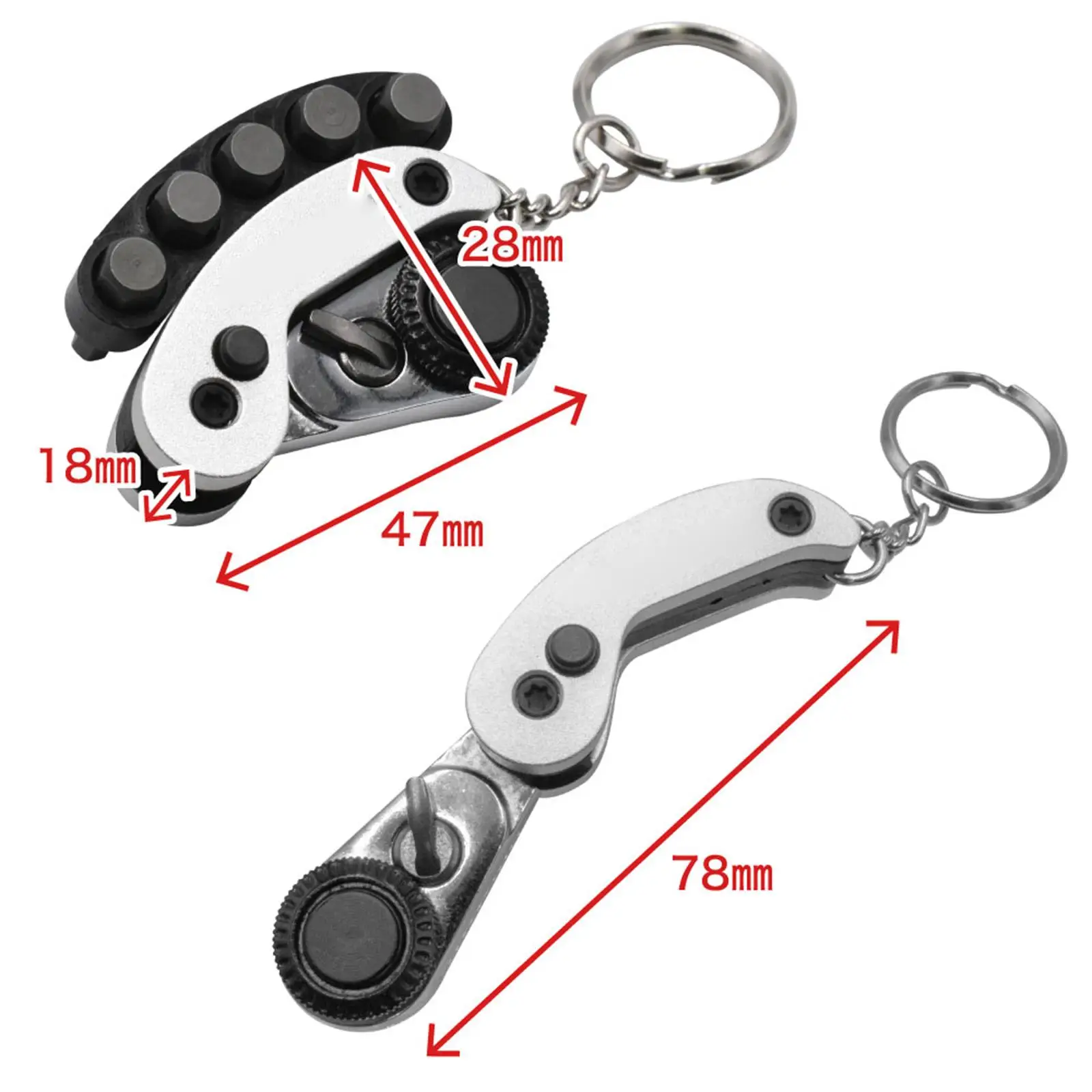 Micro Ratchet Wrench Set Steel Portable Combination Tool for Home Improvement Furniture Assembling Tight Space Appliance Repair