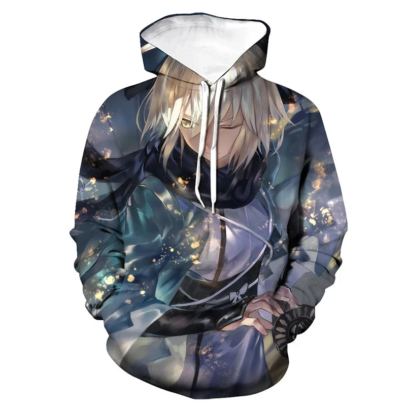 

Moletom casual com capuz masculino e feminino anime Fate Grand Order moletom impresso em 3D streetwear hip hop top unissex