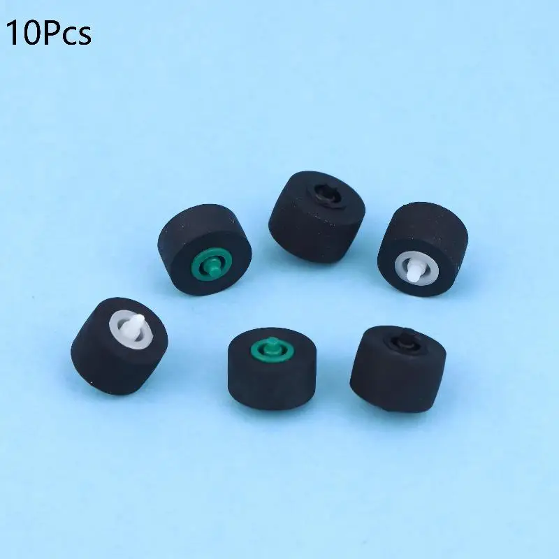10Pcs 10x6x1.5x10mm 카트리지 라디오 무브먼트 핀치 롤러 휠(테이프 레코더 카세트 플레이어 오디오 액세서리용 샤프트 포함)