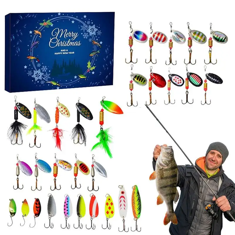 

Christmas Advent Calendar 24pcs Fishing Lures Creative 24 Days Countdown Calendar Christmas Accessories Party Favors For Son