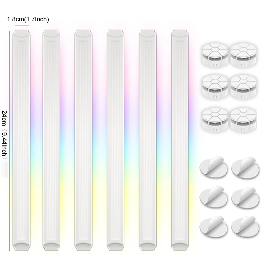 스마트 WiFi 접합 벽 조명 RGBIC 벽 DIY 장식 분위기 LED 야간 조명 게임 룸 침실 TV 장식에 대 한 디 밍이 가능