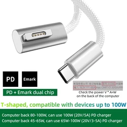 Magnetic Braided USB - C to Magnetic Charging Cable (100W Mag2 - T Braid)
