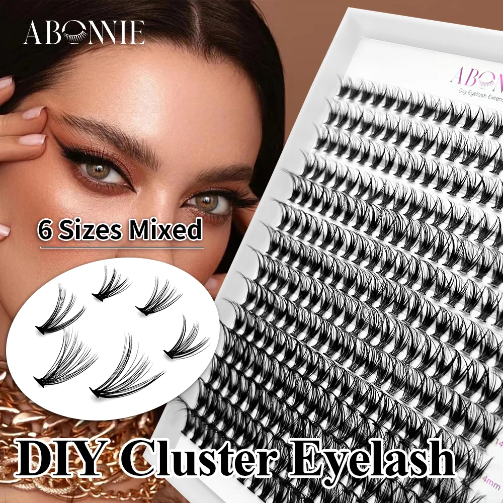 

Abonnie DIY Clusters Lashes Extensions D Curl DIY Eyelashes for Beauty Makeup