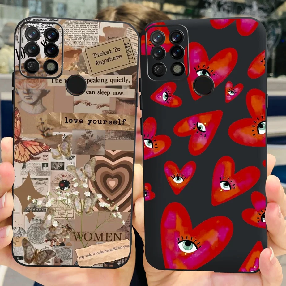 Colorful Matte Silicone Phone Case with Bumper Protection - 6.8'' Back Cover