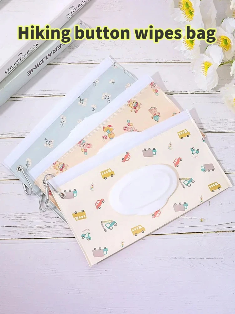 EVA Baby Feuchttücher Tasche Tragbare Tücher Halter Fall Flip-Cover Snap-Strap Wiederverwendbare Nachfüllbare Kosmetik Tasche Nützliche Tissue Box – Detail 2