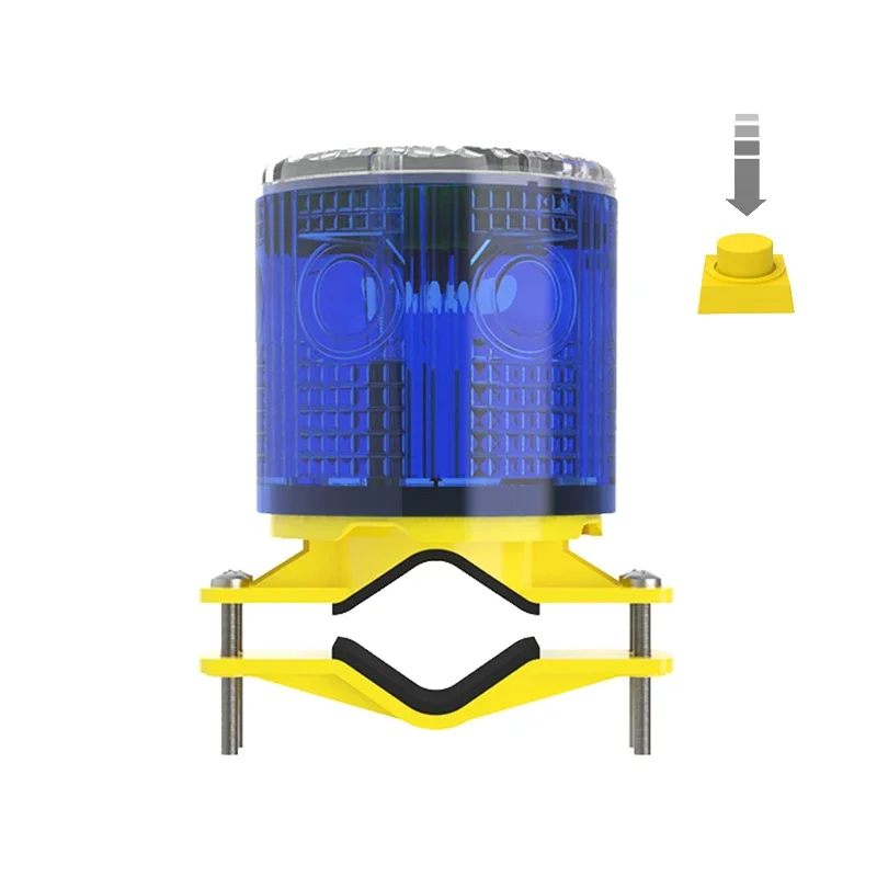 Solar Powered 600Ma 3LED Warning Safety Signal Emergency Traffic Alarm Lamp Light Switch Button
