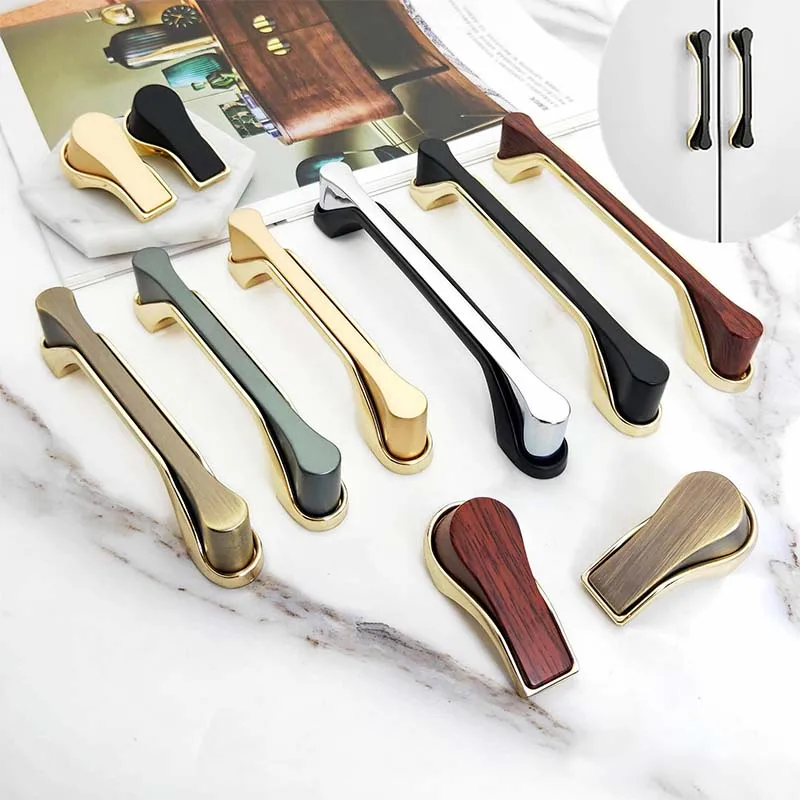 

European Style Zinc Alloy Door Handle Extended Bathroom Cabinet Drawer Cabinet Wardrobe Handle Knobs for Dresser Bedroom Decor