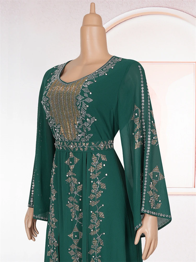 فستان سهرة شيفون ماكسي ماسي