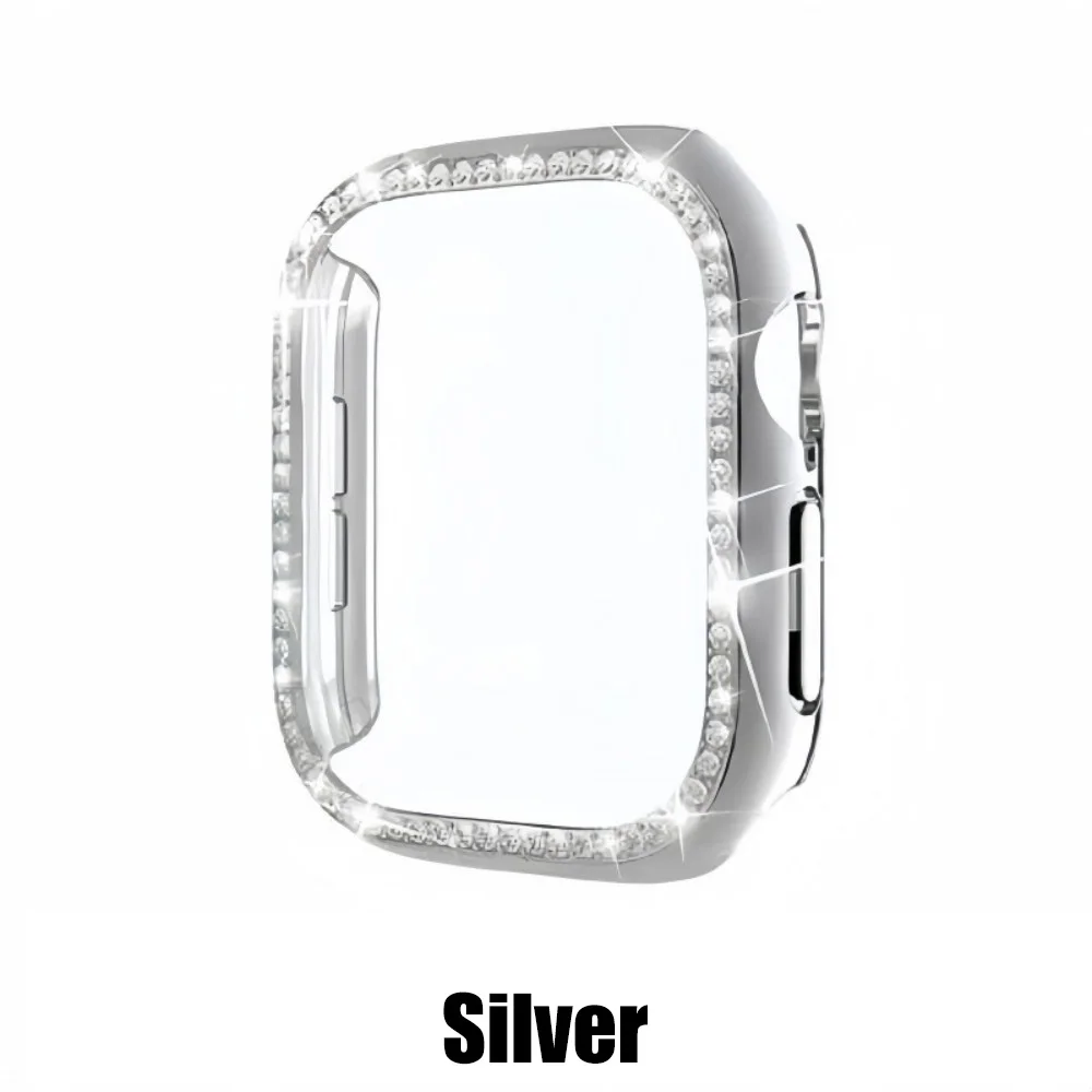 Luxurious Bling Diamond PC Case with Tempered Glass Screen Protector