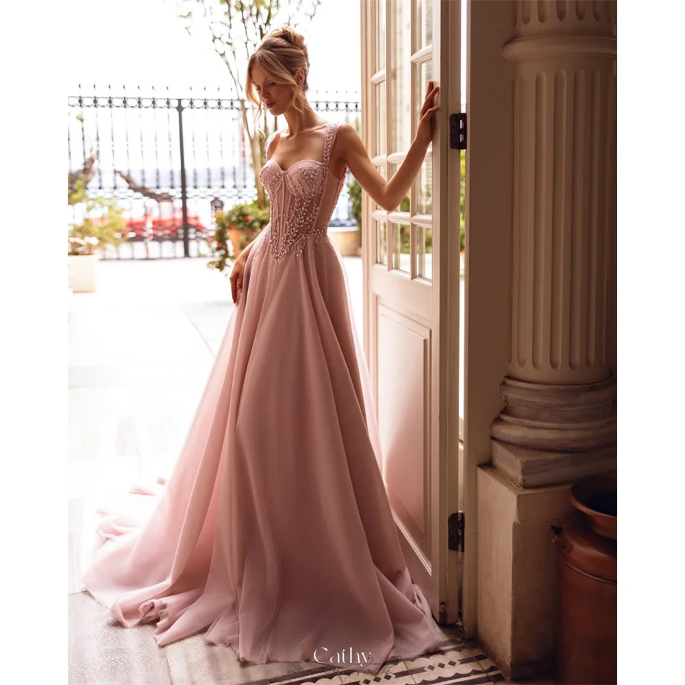 chinese dress ladies Sheath-Column Sweep-Brush Train Stretch Satin Long Prom Dresses COCOMELODY CS1063, Dusty Rose main image 1