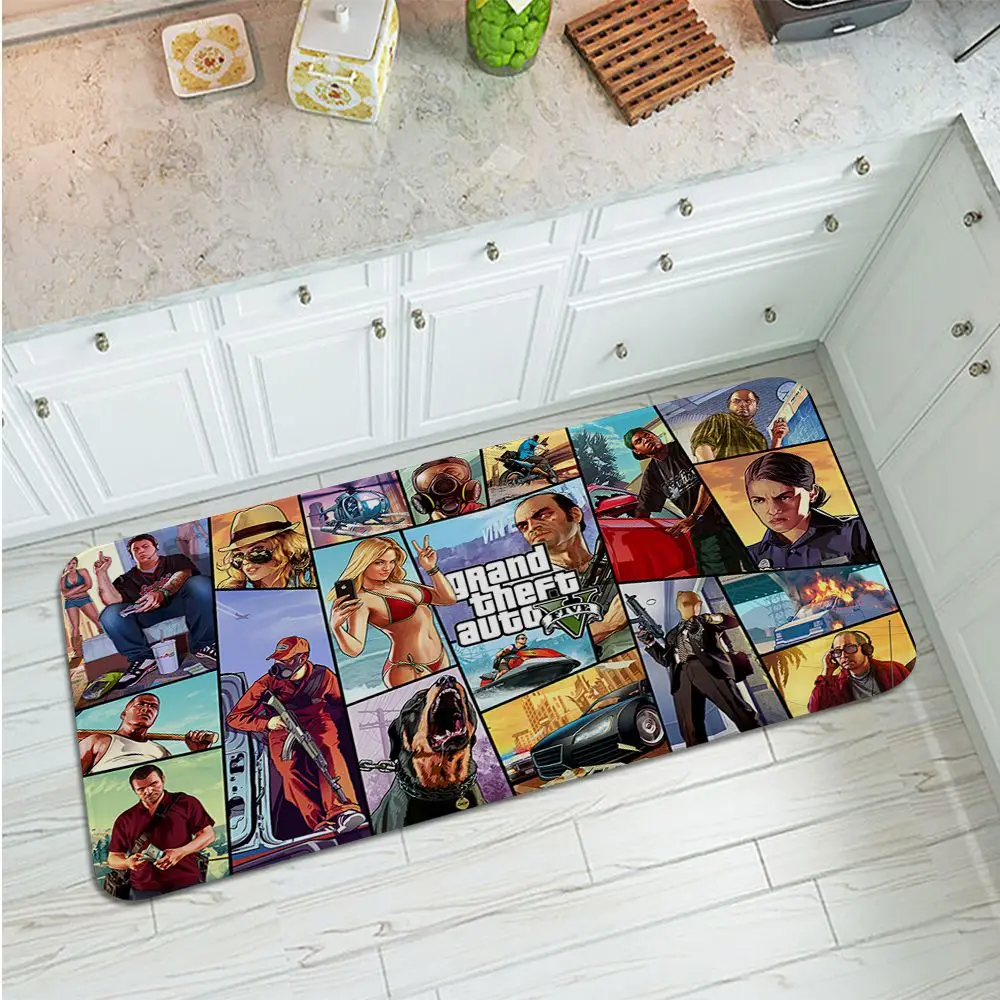 Game GTA V Hallway Carpet Cheaper Anti-slip Modern Living Room Balcony Printed Doormat Area Rug