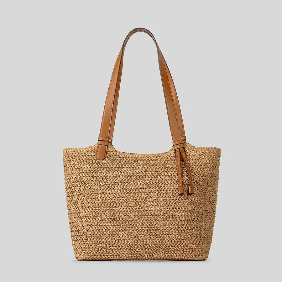 Women's Shoulder Handbag Bohemian 2025 Summer Fashion Straw Beach Tote Bag Travel Shopper Weaving Hand-woven Shopping Bags New