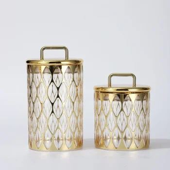 Gold Acrylic Storage Jar 1